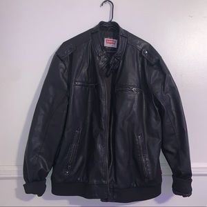 Levi’s Large Black Leather Jacket!